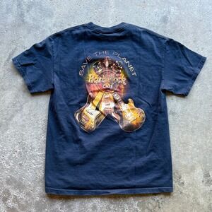Vintage Hard Rock Cafe Detroit T Shirt Mens Medium Save the Planet Graphic